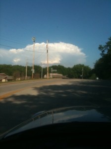 Bartlesville, Oklahoma, May 22, 2011:  Joplin tornado wall cloud